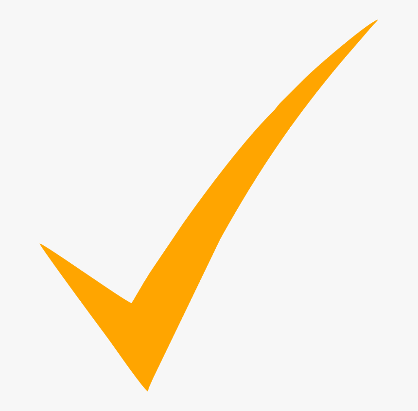 Orange Check Mark Png , Png Download - Orange Checkmark, Transparent Png
