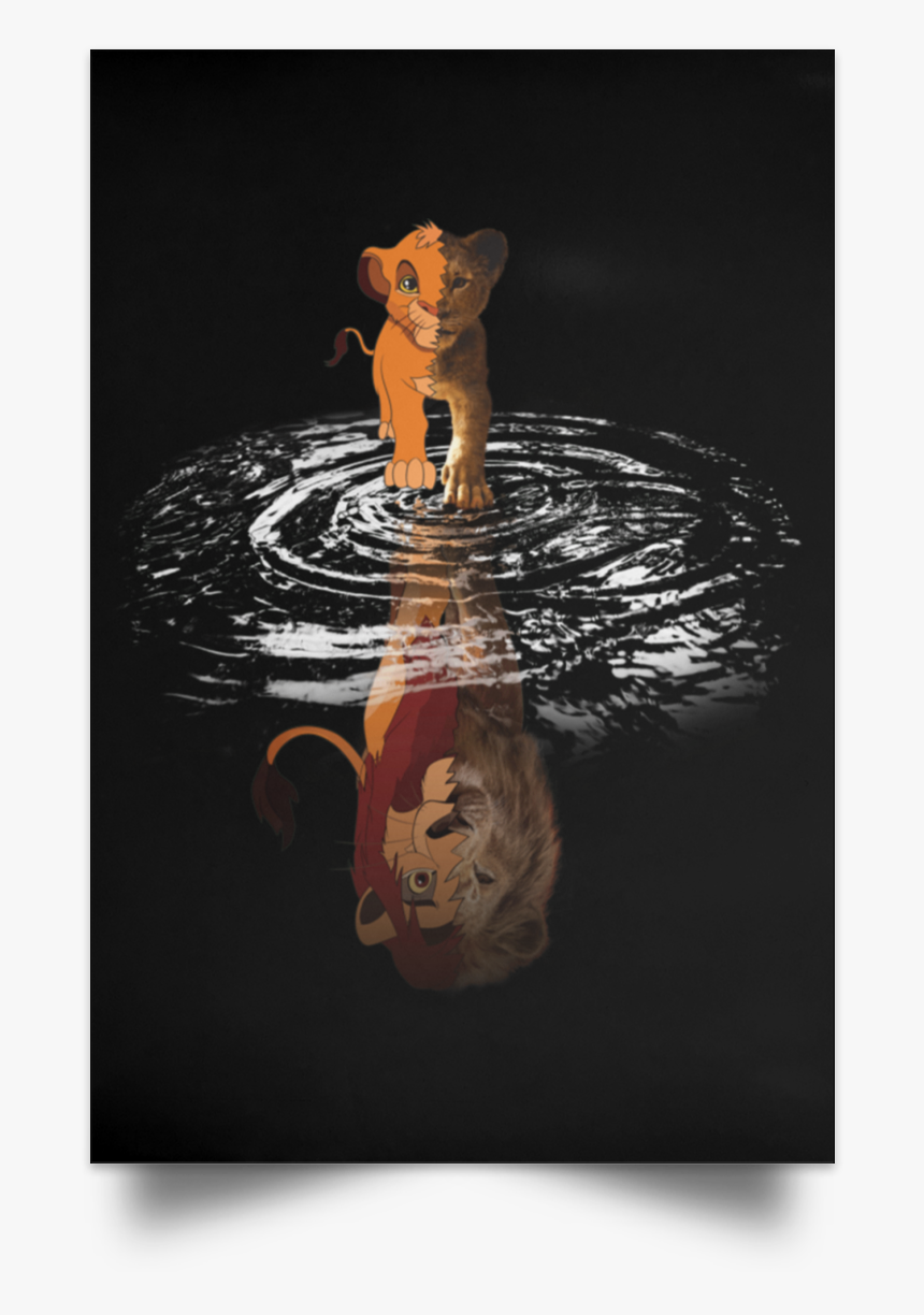Lion King Water Reflection, HD Png Download