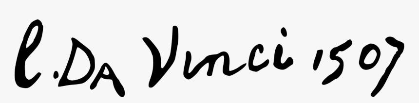 Signature Leonard De Vinci, HD Png Download