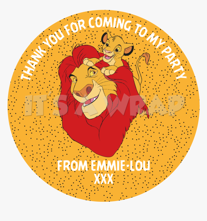 Lion King Simba Sweet Cone Stickers - Lion King, HD Png Download