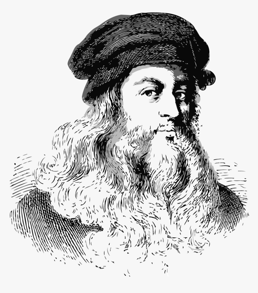 Leonardo Da Vinci - Sketch, HD Png Download