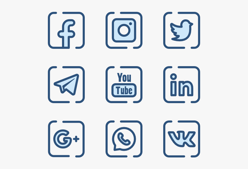 Essential Set - White Social Media Icon Transparent Background, HD Png Download
