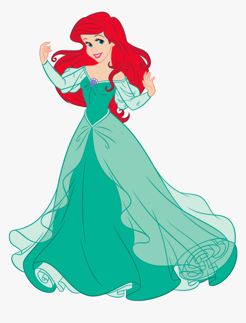 Dress Ariel Disney Junior Latam - Princess Ariel Green Dress, HD Png Download