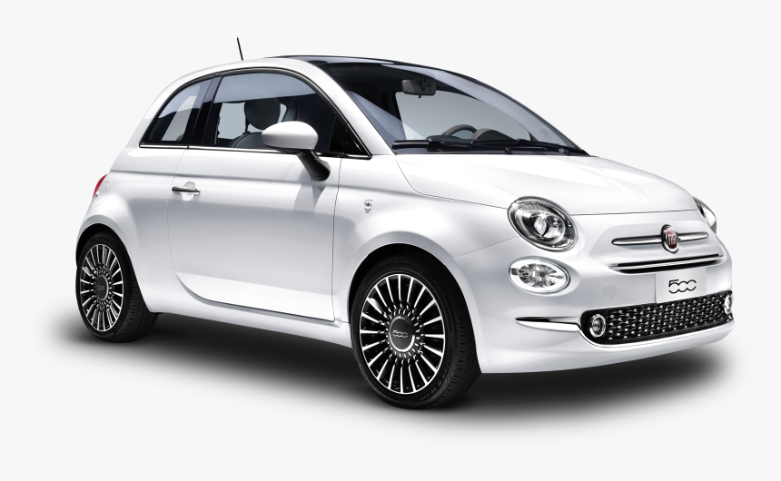 White Fiat 500 Car Png Image - Fiat 500 Car Png, Transparent Png