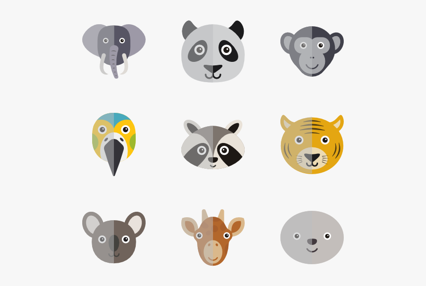 Cute Animal Elements - Cute Animal Icon Png, Transparent Png