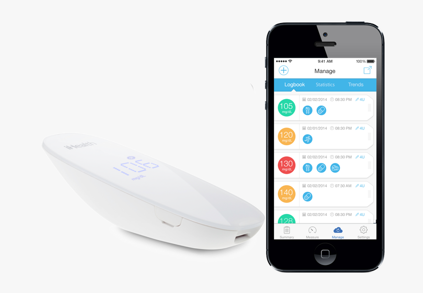 Glucometer - Ihealth Smart Gluco Monitoring System, HD Png Download