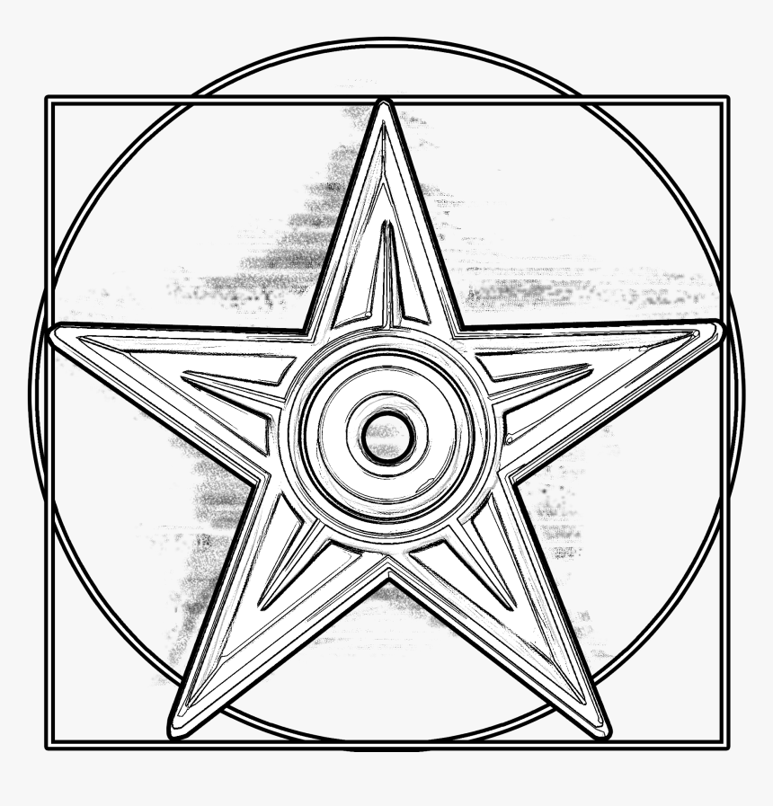 Vitruvian Barnstar Hires - Symbol Of Leonardo Da Vinci, HD Png Download