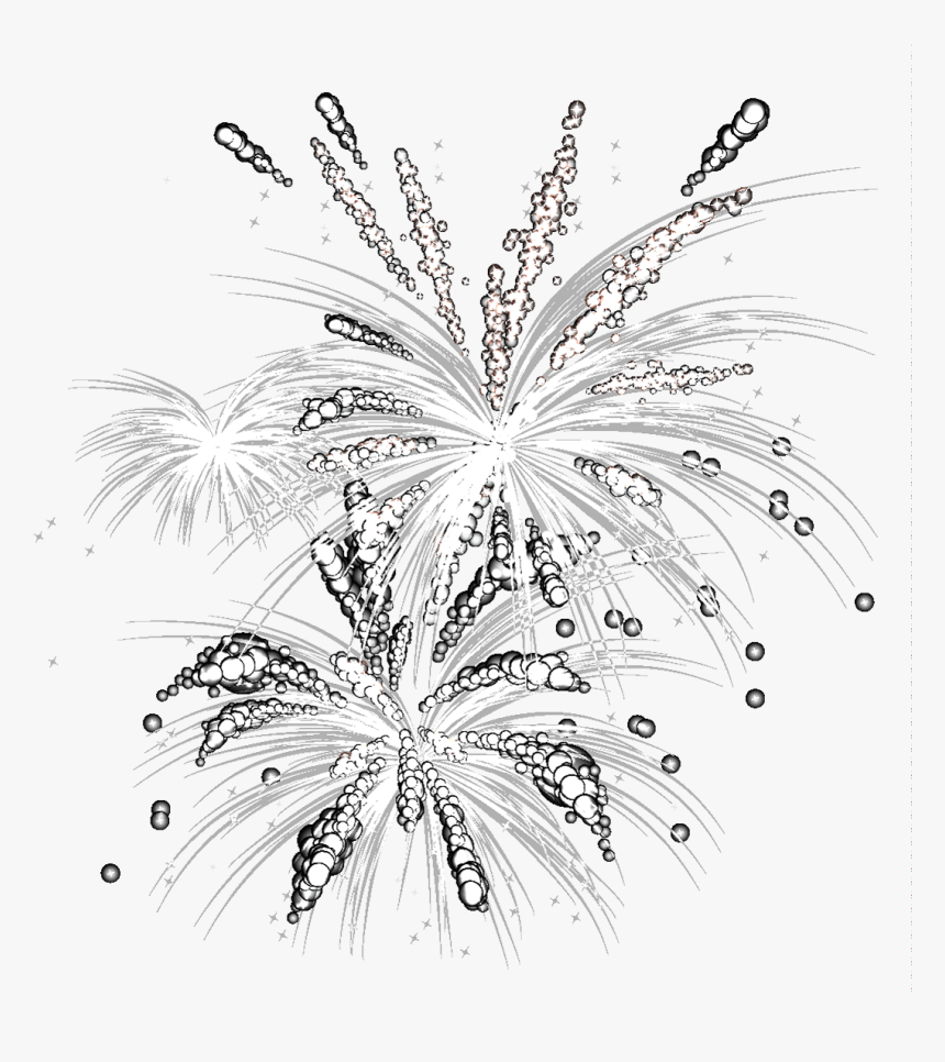 Fireworks Computer File - Firework Black And White Transparent, HD Png Download