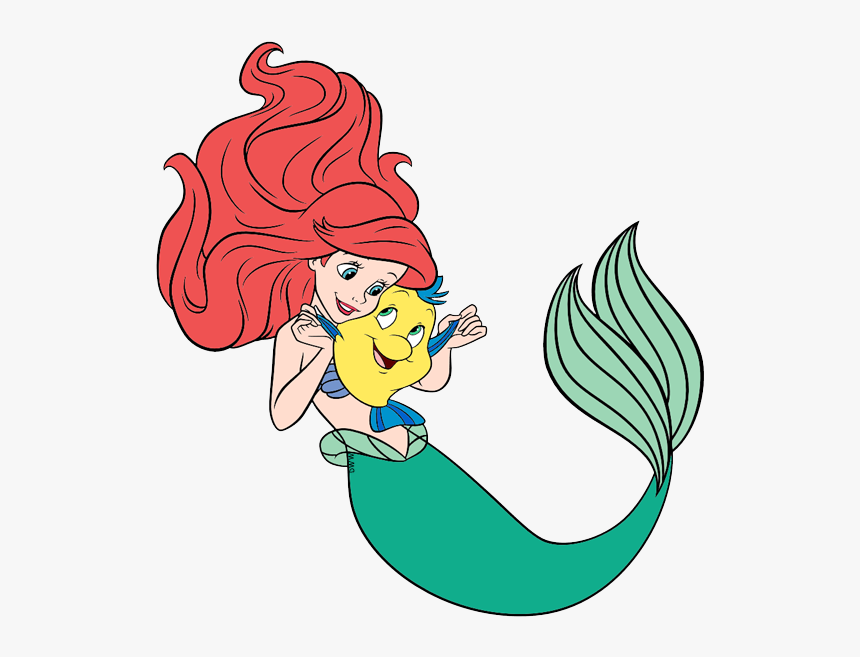 Baby Seal Ariel, - Ariel And Flounder Clipart, HD Png Download