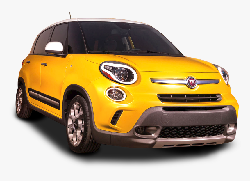 Yellow Fiat 500l Car Png Image - Fiat, Transparent Png