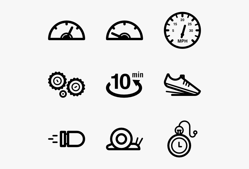 Speeddometer And Time - Speedometer Icon, HD Png Download