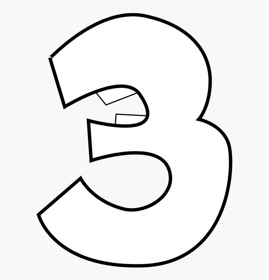 Animal Number Three Lineart Clipart, HD Png Download