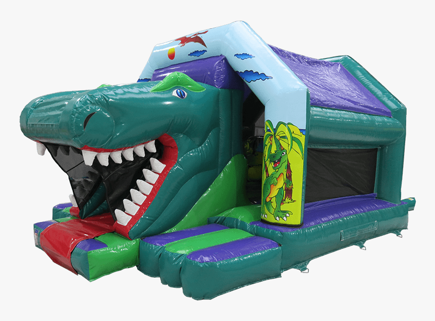 Dino Front Slide Bouncer - Inflatable, HD Png Download