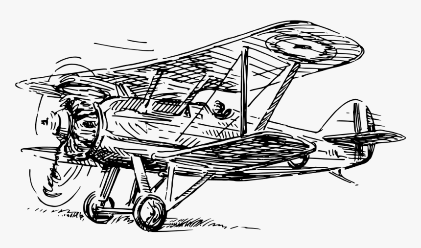 Biplane - Biplane Drawing Transparent, HD Png Download