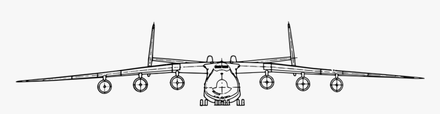 Plane, Jet, Front, View, Airplane, Fly, Aviation - Antonov An-225 Mriya, HD Png Download