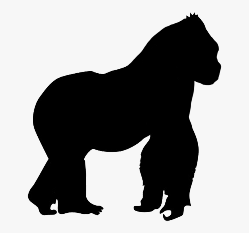 Gorilla Silhouette Clip Art - Transparent Gorilla Silhouette, HD Png Download