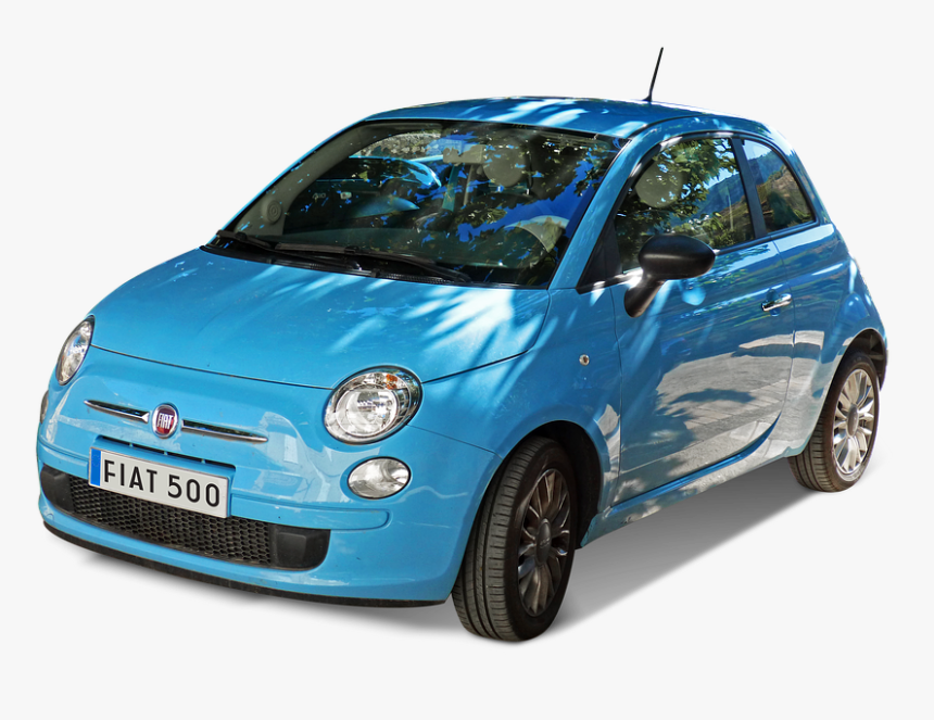 Car, Fiat 500, Transparent Background, Classic Car - Put L Plates On A Car Uk, HD Png Download