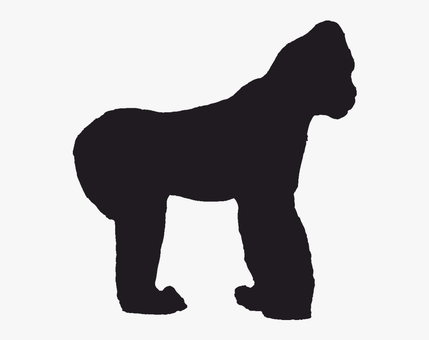 Gorilla Silhouette Clip Art Vector Graphics Image - Save The Gorillas Poster, HD Png Download