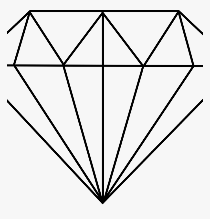 Diamond Clipart Crown Clipart Hatenylo - Diamond Drawing, HD Png Download
