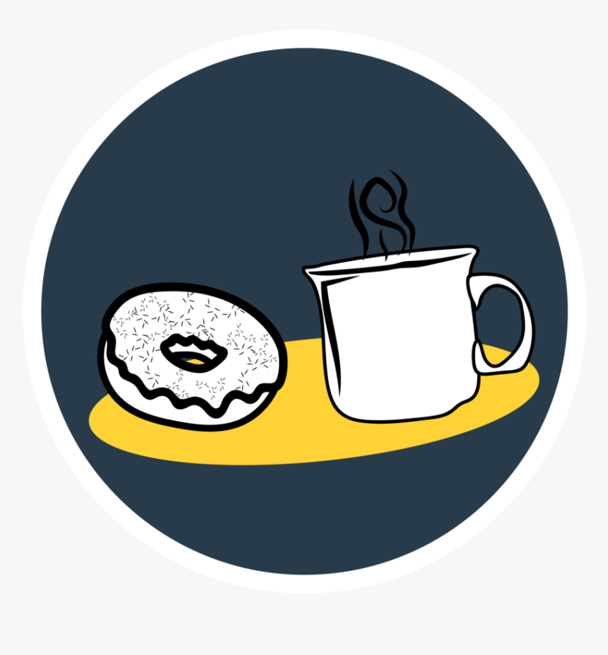 Coffee Donuts Icon - Coffee Illustration Png Icone, Transparent Png