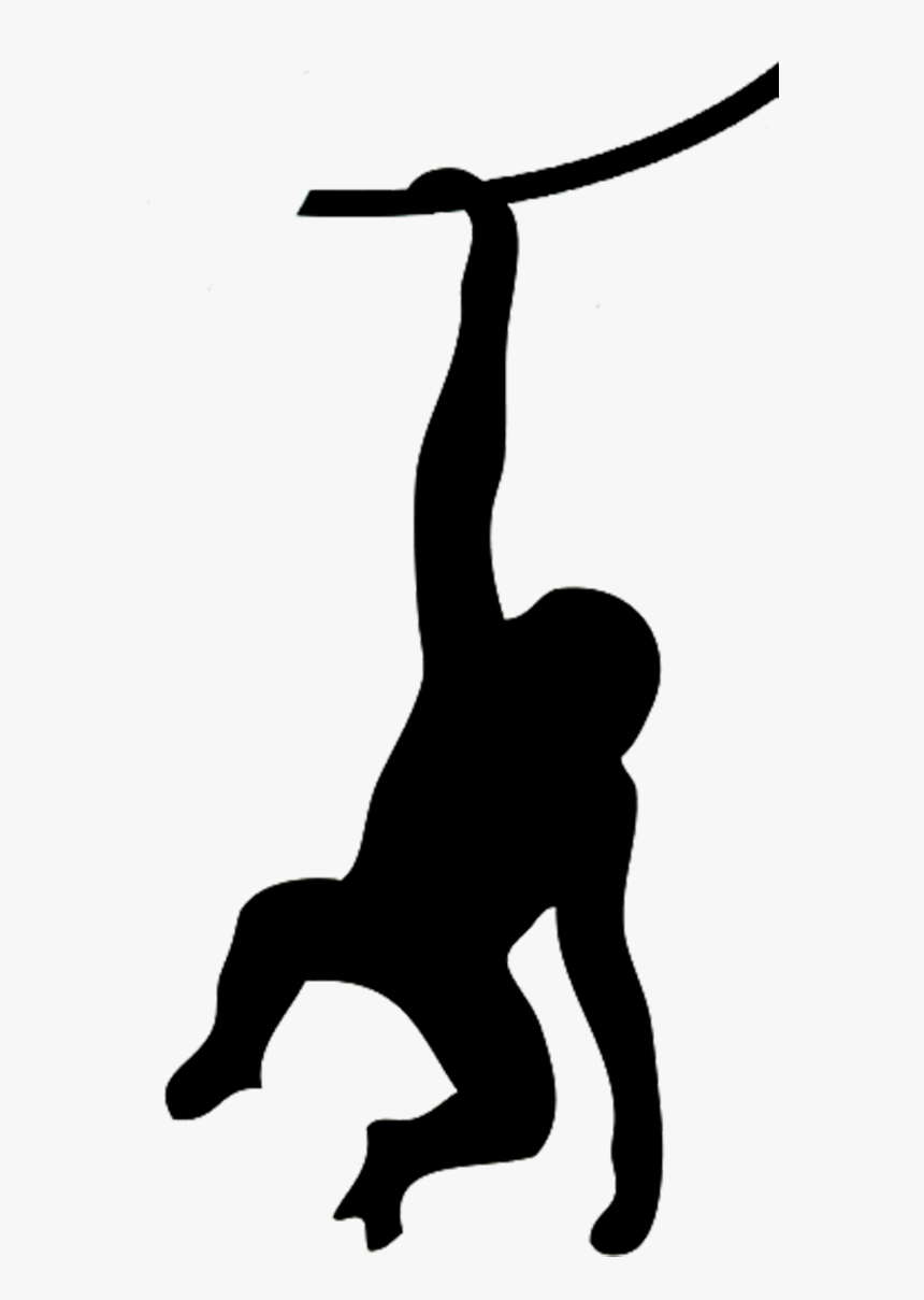 Hanging Monkey Silhouette, HD Png Download