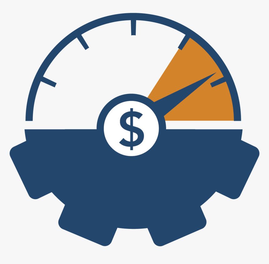 Half Profit Speedometer, Half Gear - Clock, HD Png Download