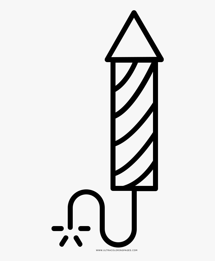 Firework Coloring Page, HD Png Download