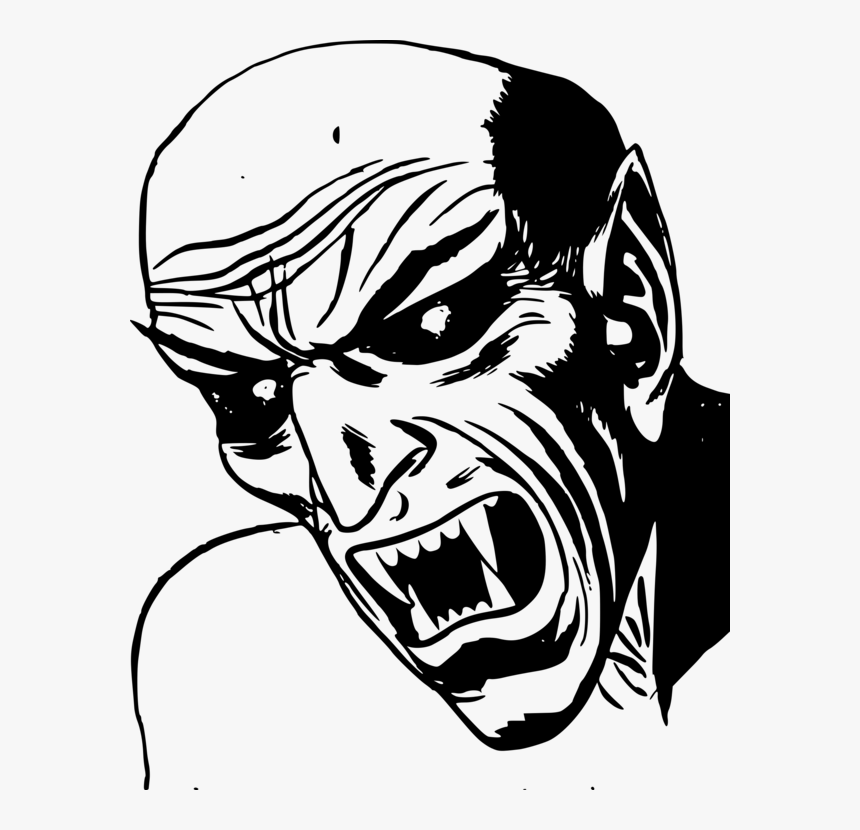 Visual Arts,head,art - Black White Monster Faces, HD Png Download