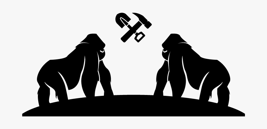 Gorilla Brothers Landscaping & Remodeling - Gorilla Walking Silhouette, HD Png Download