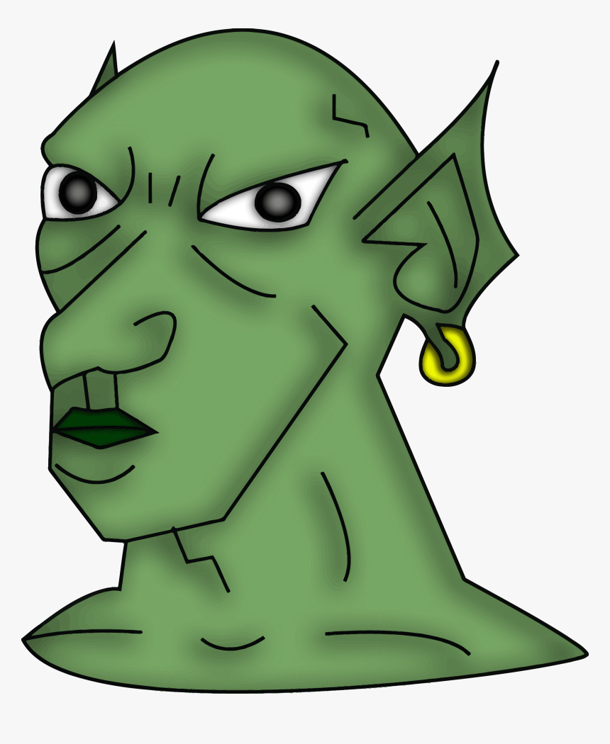 Transparent Monster Head Png - Goblin Mixed With An Elf, Png Download