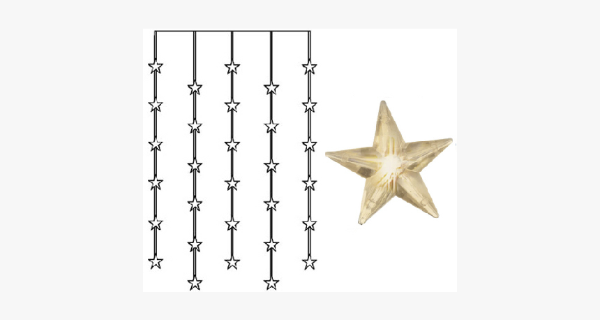 Curtain Lights Star Curtain - Curtain, HD Png Download
