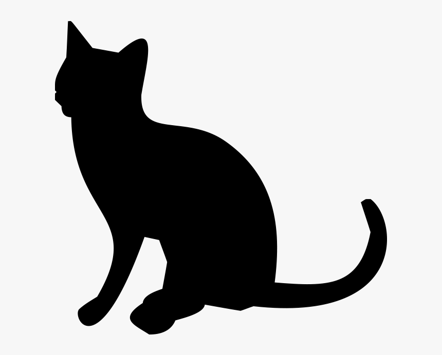 Silhouette Cat Png Transparent - Transparent Background Cat Clip Art, Png Download