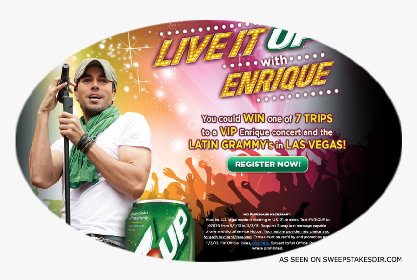 Live It Up With Enreque Sweepstakes - Poster, HD Png Download