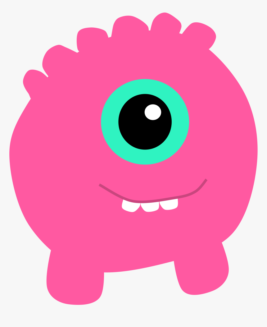 Pink,head,flower - Transparent Background Cute Monster Png, Png Download