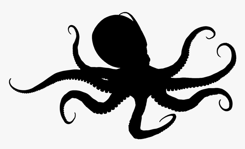 Octopus Silhouette - Octopus Png, Transparent Png