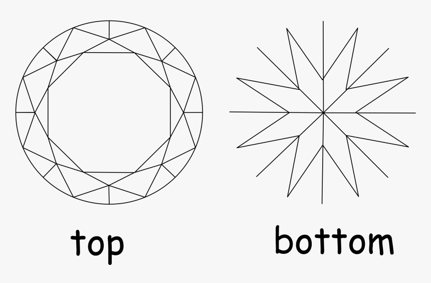 Diamond Clip Arts - Outline Geometric Circular Shape, HD Png Download