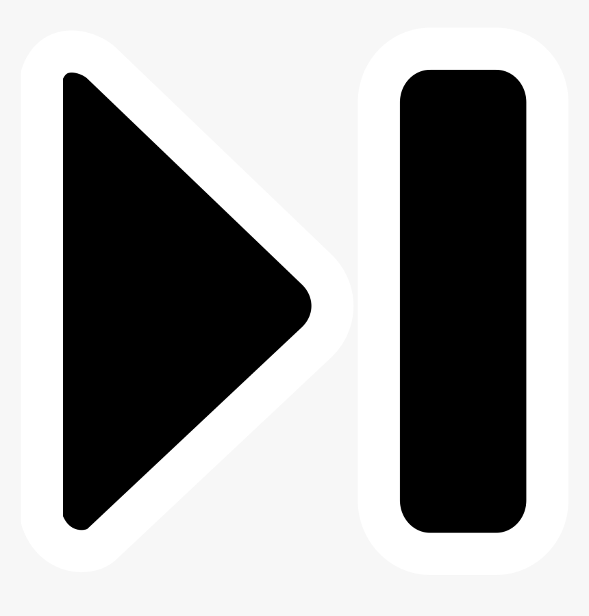 High Contrast Media Skip Forward - Next Song Icon Png, Transparent Png