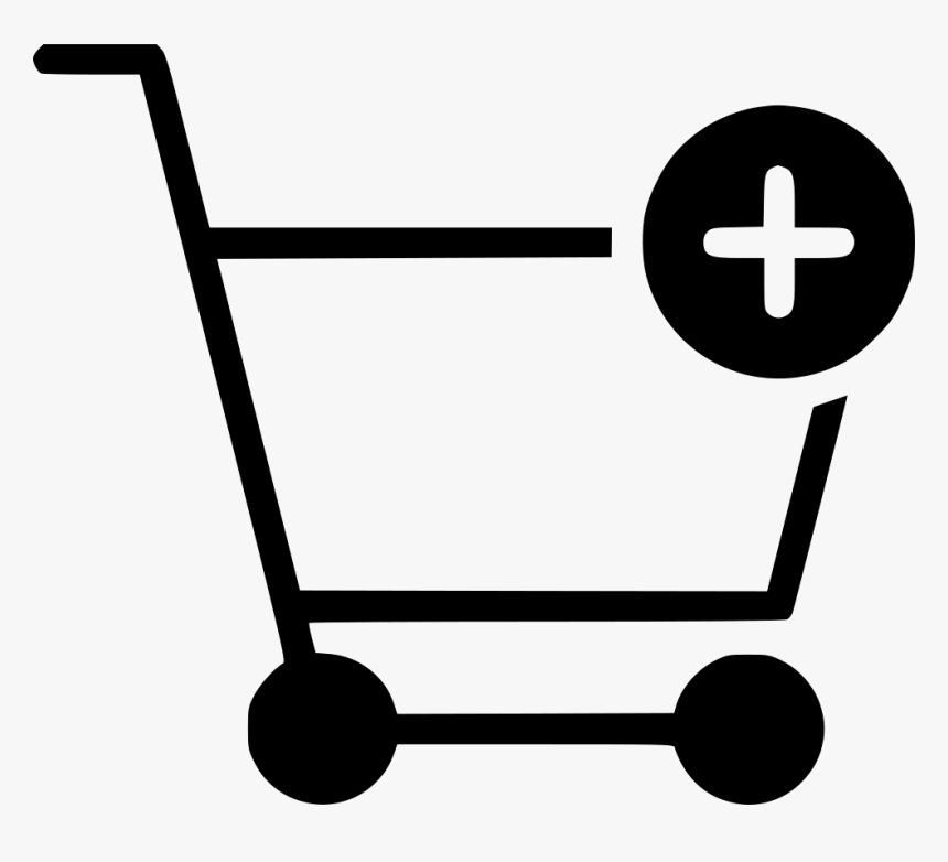 Cart Trolley Buy Add Plus - Shopping Cart With Goods Icon, HD Png Download