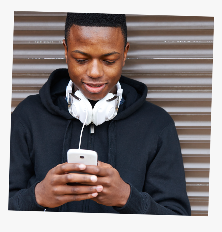 Vote Guide Use - Teenage Boy Addicted To His Phone, HD Png Download