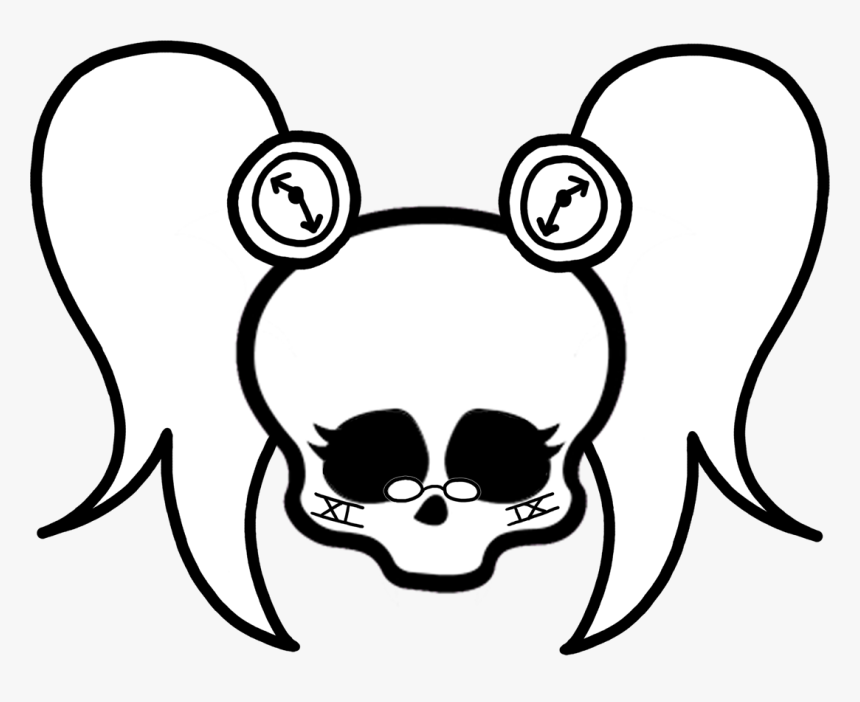 Monster High Clipart Black And White - Monster High Drawings Head, HD Png Download