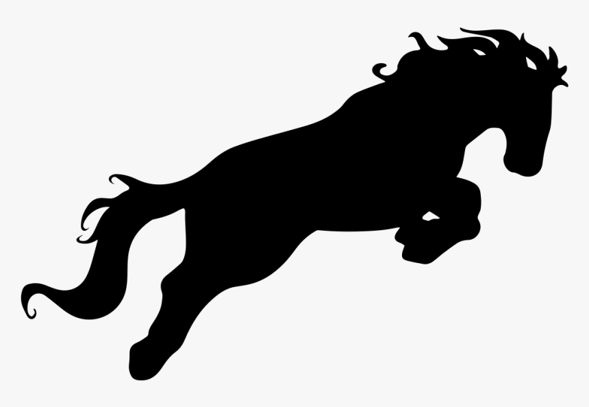 Horse Attacking Motion Silhouette - Siluetas De Caballos En Movimiento, HD Png Download
