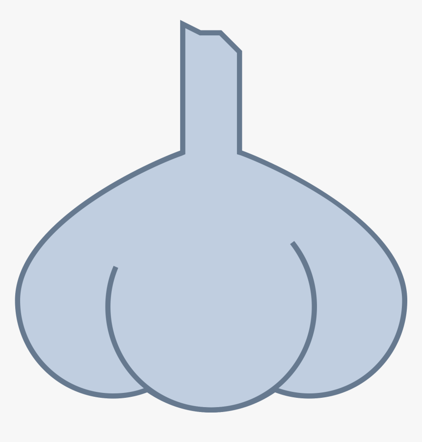 The Icon Is A Simple Depiction Of A Head Of Garlic - Line Art, HD Png Download