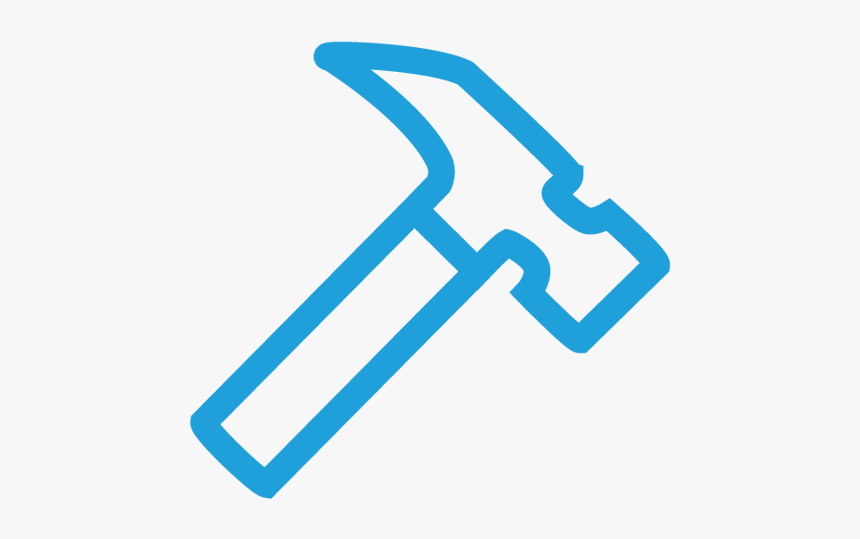 Hammer Icon Blue Line, HD Png Download