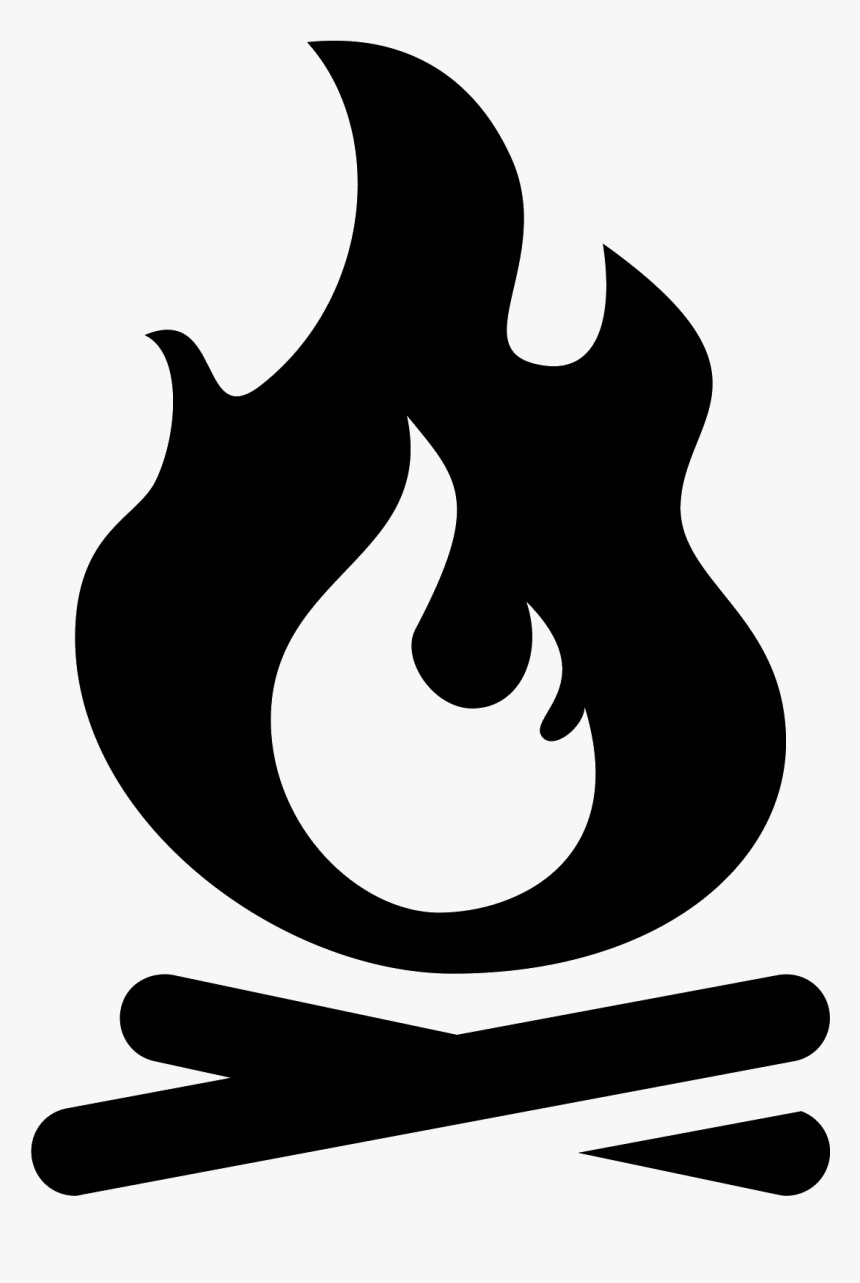 Campfire Silhouette Transparent Background, HD Png Download
