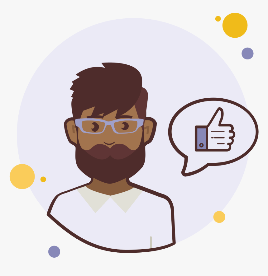 Man With Beard Like Icon - Clip Art, HD Png Download