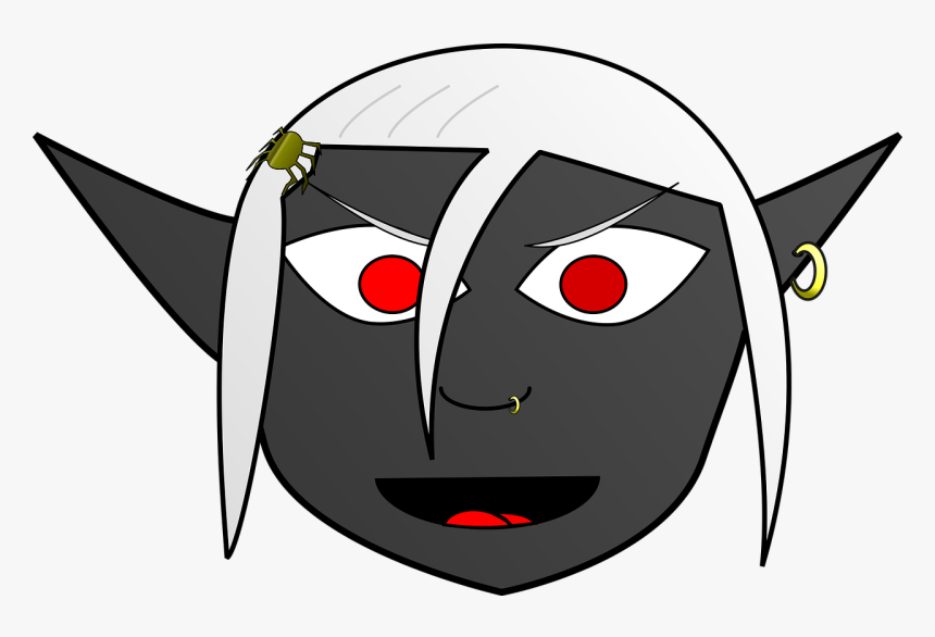 Dark Elf Dress-up Head Evil Elf Free Picture - Elf, HD Png Download