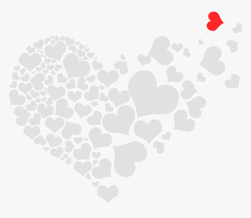 Heart No Background Group - Paw Heart No White Background, HD Png Download