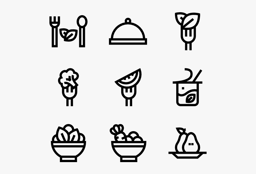 Vegan Food Dishes - Web Design Vector Icon, HD Png Download