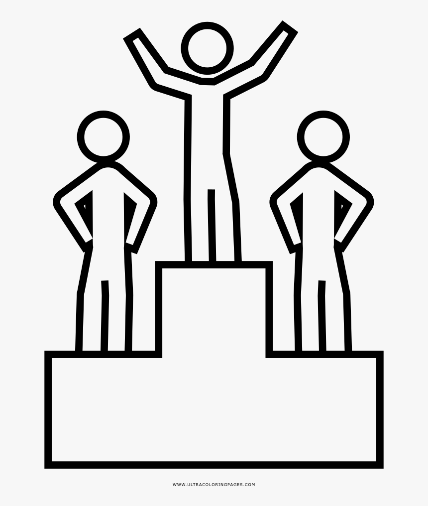 Podio Página Para Colorear, HD Png Download