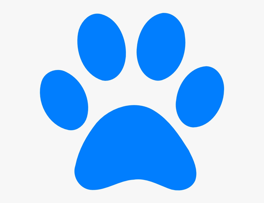 Blues Clues Paw Clip Art At Clipart Library - Blue Paw Print Clipart, HD Png Download